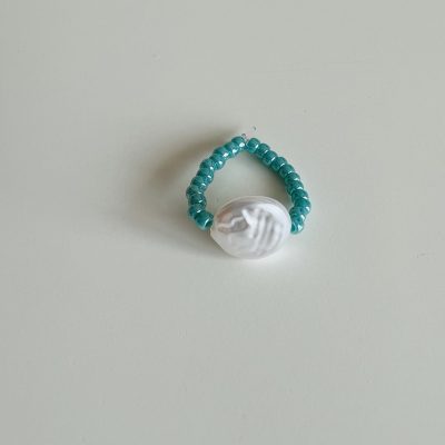 Lithops “Pearl” ελαστικό δαχτυλίδι μπλε